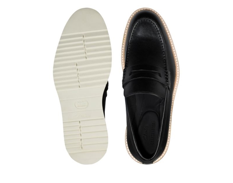 Clarks Ernest Free Loafers Black Men - India G0H6551-H3