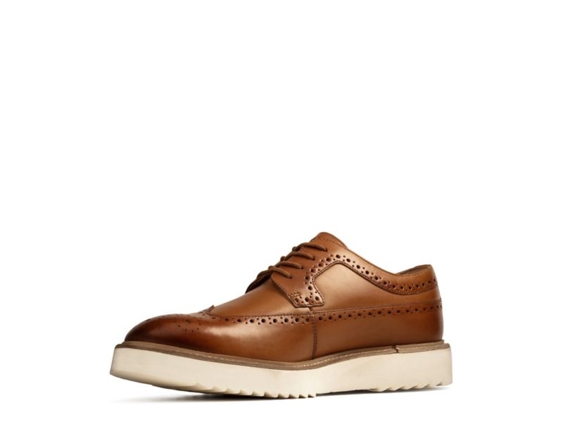 Clarks Ernest Limit Brogues Brown Men - India A3Q3808-C9