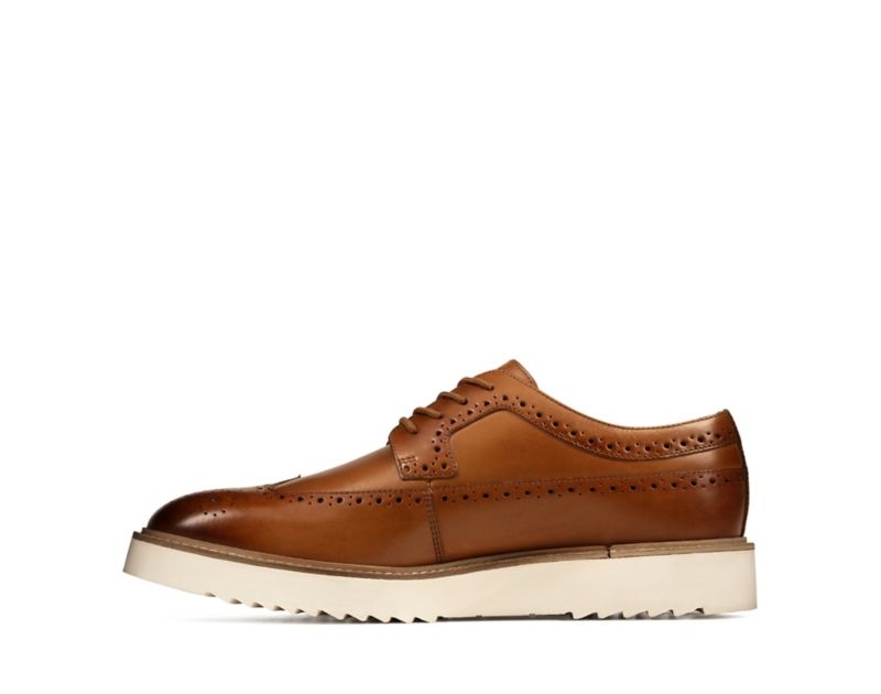 Clarks Ernest Limit Brogues Brown Men - India A3Q3808-C9