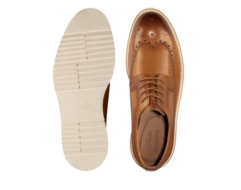 Clarks Ernest Limit Brogues Brown Men - India A3Q3808-C9