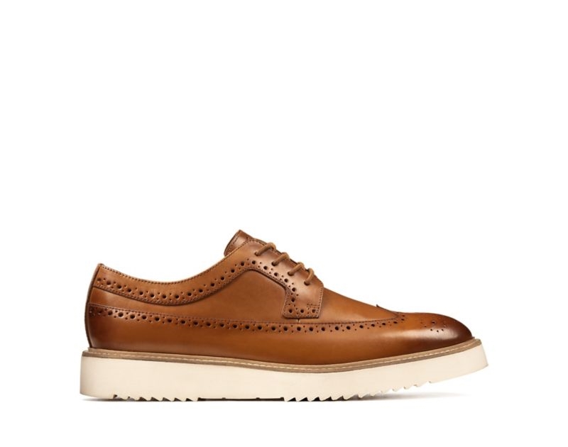 Clarks Ernest Limit Brogues Brown Men - India A3Q3808-C9