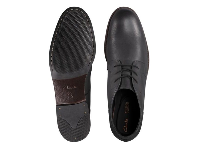 Clarks Flow Top Ankle Boots Black Men - India M2O9064-C7