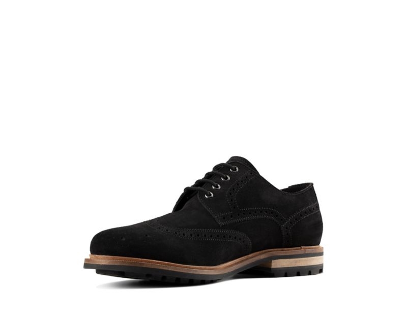 Clarks Foxwell Limit Brogues Black Shoes Black Men - India H7T7691-M5
