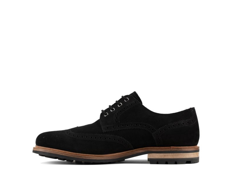 Clarks Foxwell Limit Brogues Black Shoes Black Men - India H7T7691-M5