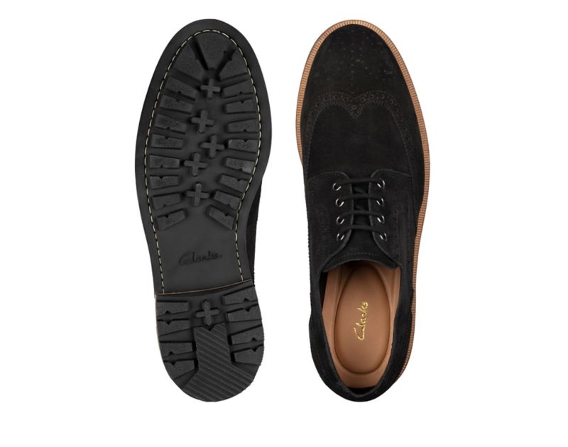 Clarks Foxwell Limit Brogues Black Shoes Black Men - India H7T7691-M5