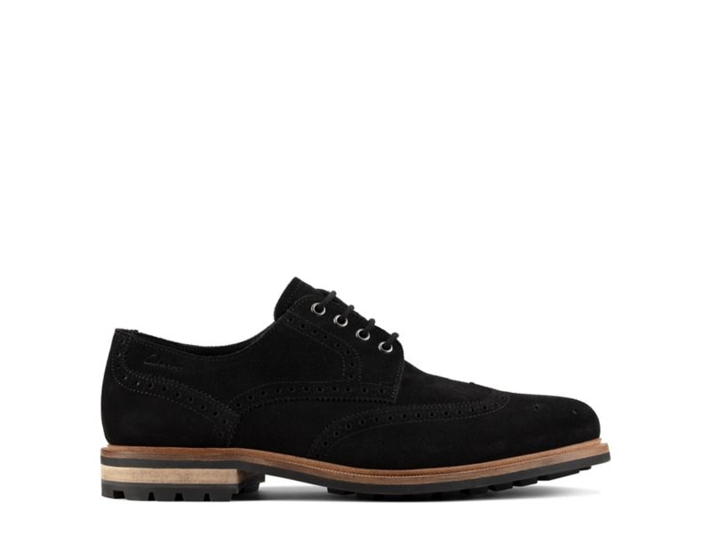 Clarks Foxwell Limit Brogues Black Shoes Black Men - India H7T7691-M5