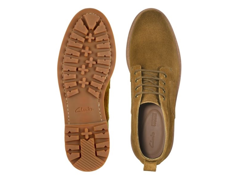 Clarks Foxwell Mid Ankle Boots Brown Men - India S6F2800-M4