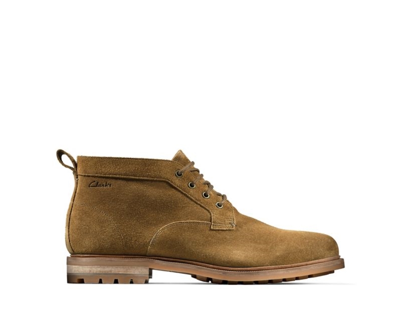 Clarks Foxwell Mid Ankle Boots Brown Men - India S6F2800-M4