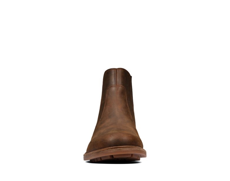 Clarks Foxwell Top Chelsea Boots Dark Brown Men - India X9B7784-P9