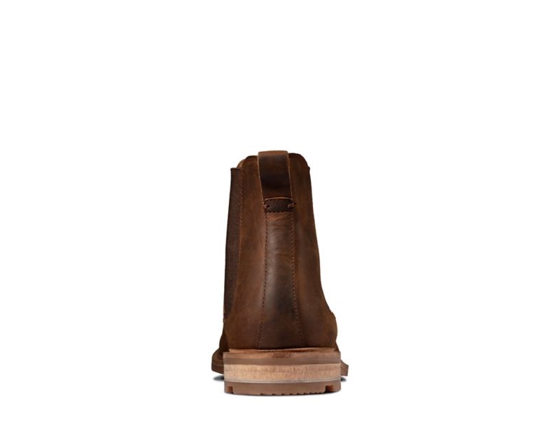 Clarks Foxwell Top Chelsea Boots Dark Brown Men - India X9B7784-P9