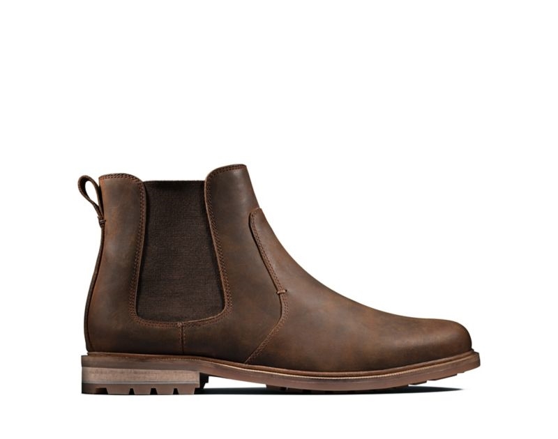 Clarks Foxwell Top Chelsea Boots Dark Brown Men - India X9B7784-P9