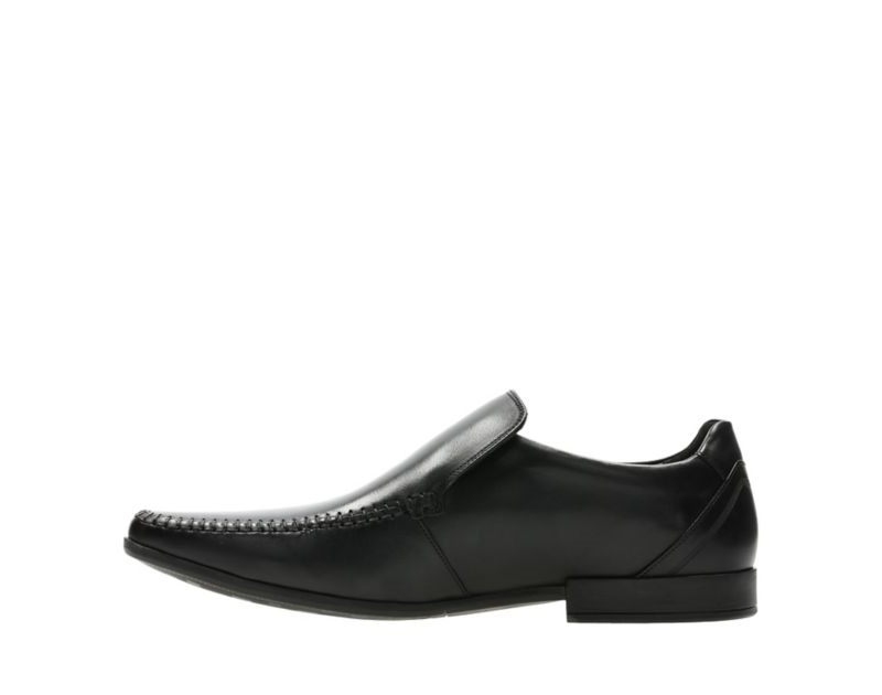 Clarks Glement Seam Loafers Black Shoes Black Men - India K5B6018-J8