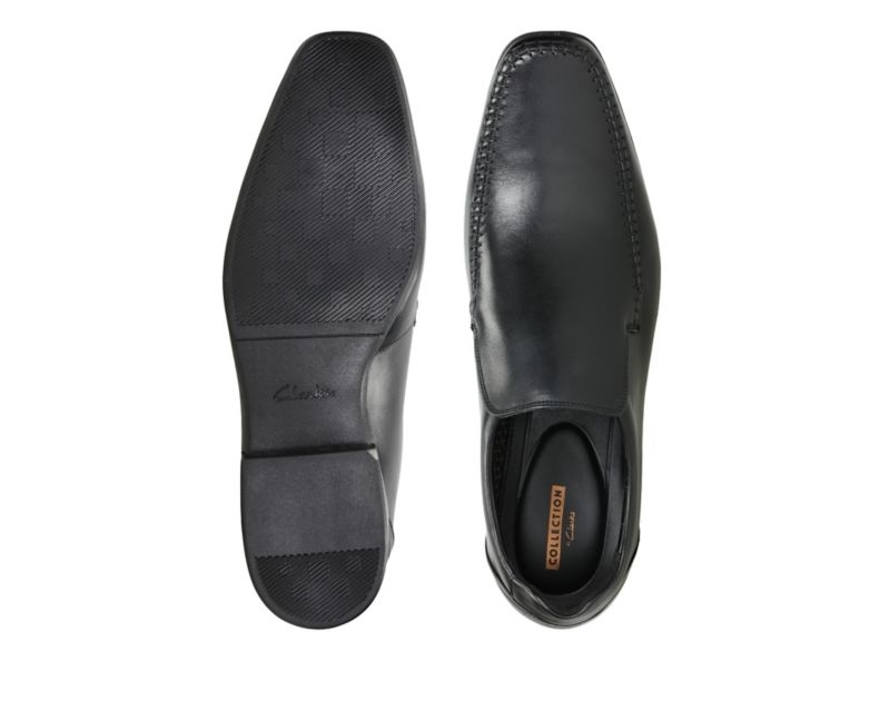 Clarks Glement Seam Loafers Black Shoes Black Men - India K5B6018-J8