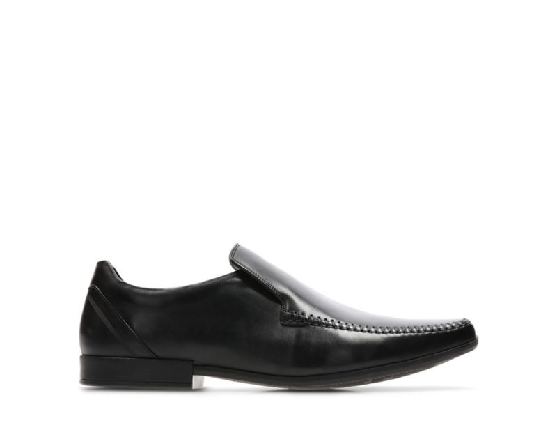 Clarks Glement Seam Loafers Black Shoes Black Men - India K5B6018-J8
