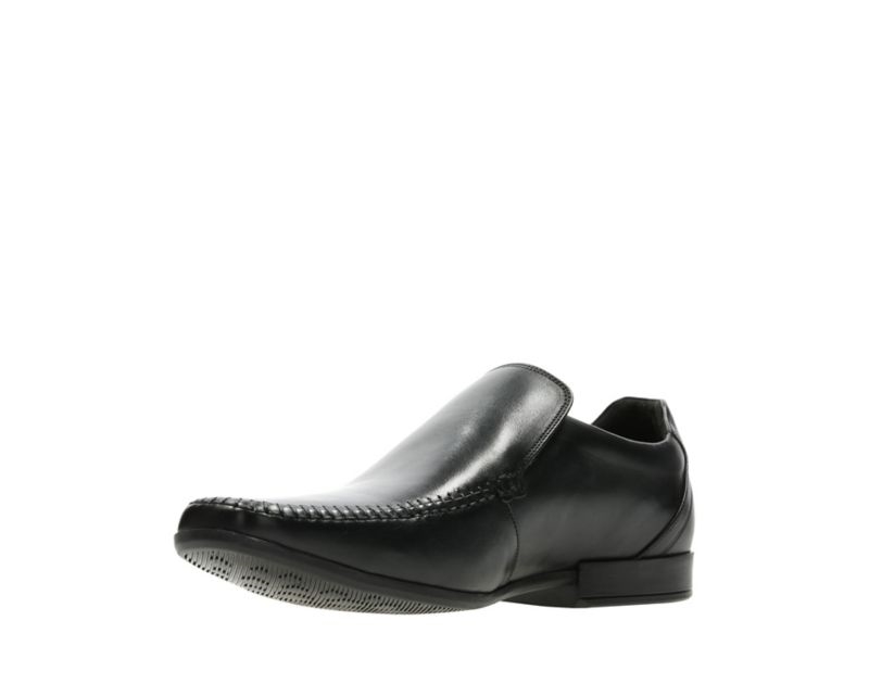 Clarks Glement Seam Loafers Black Men - India K0B2314-C6