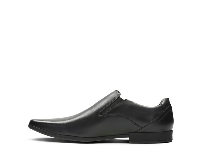 Clarks Glement Slip Loafers Black Men - India R2W0274-R7