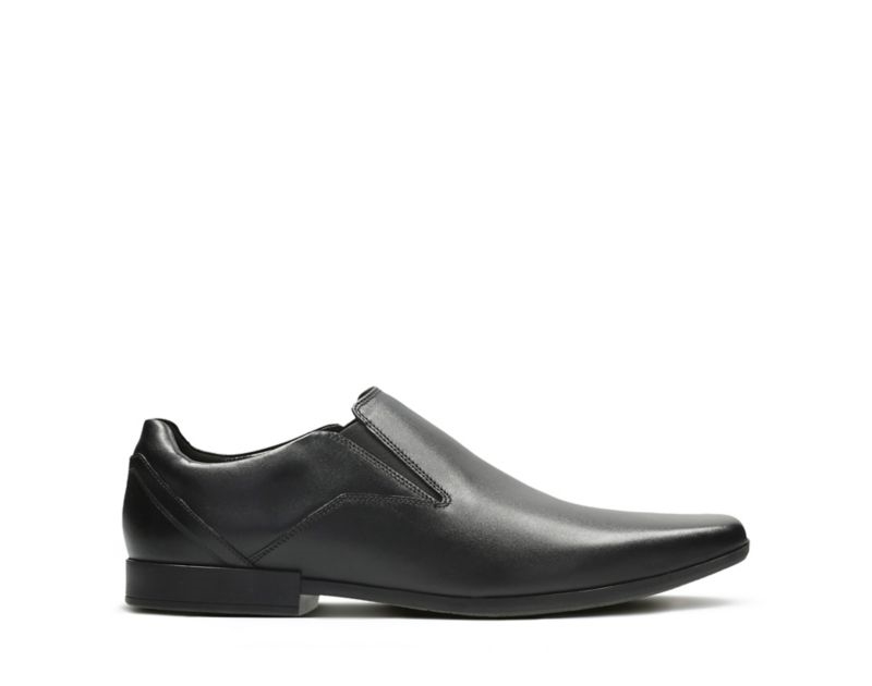 Clarks Glement Slip Loafers Black Men - India R2W0274-R7