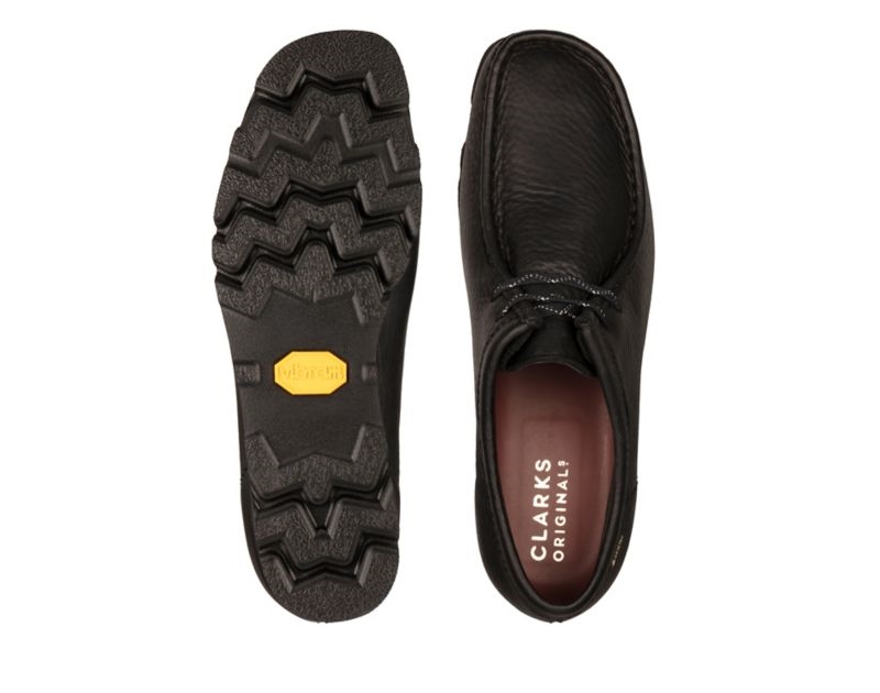 Clarks Gore-tex Wallabee Boots Black Men - India O5Q7475-S4