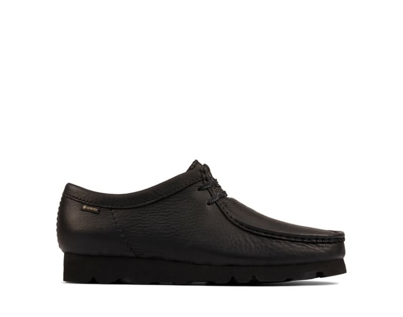 Clarks Gore-tex Wallabee Boots Black Men - India O5Q7475-S4