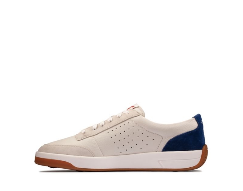 Clarks Hero Air Lace Trainers White / Blue Men - India L5C9929-R2
