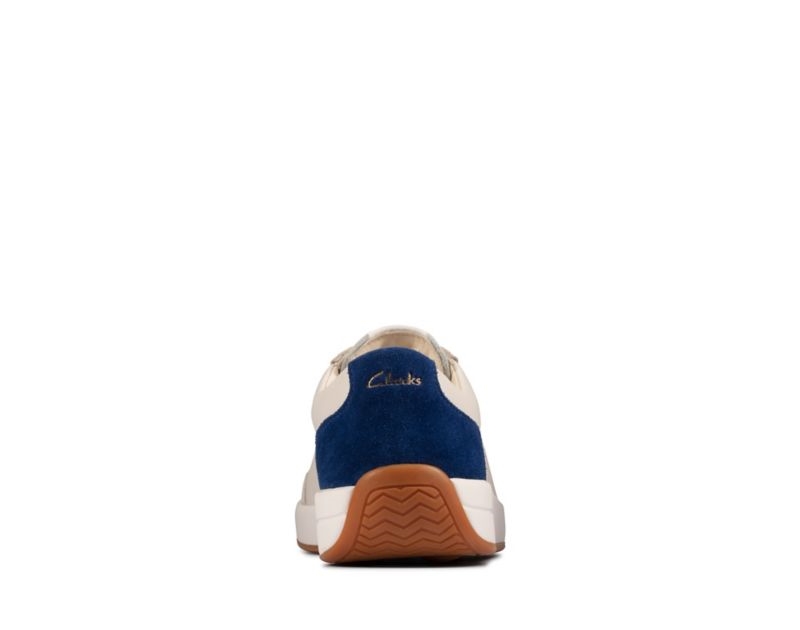 Clarks Hero Air Lace Trainers White / Blue Men - India L5C9929-R2