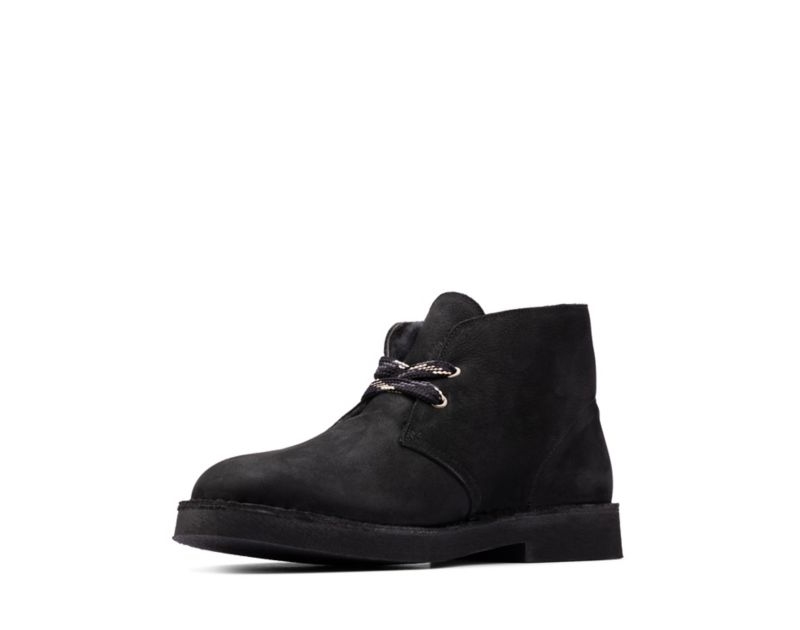 Clarks Lightweight Desert Boots Black Men - India Y5B3914-P4