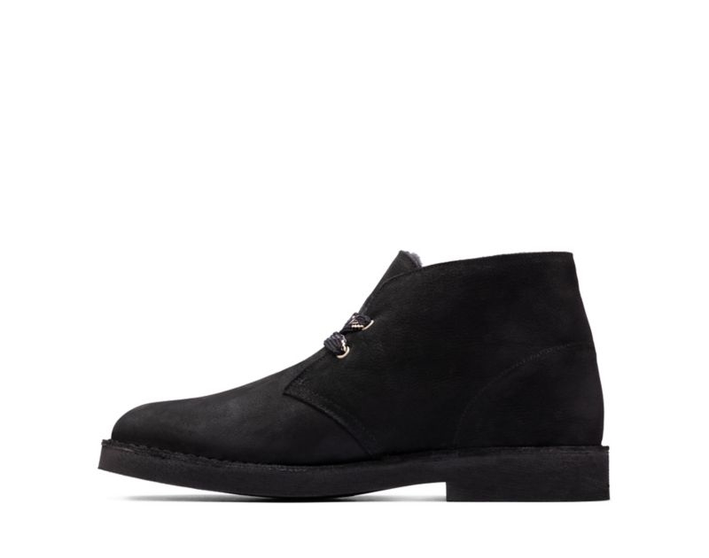 Clarks Lightweight Desert Boots Black Men - India Y5B3914-P4