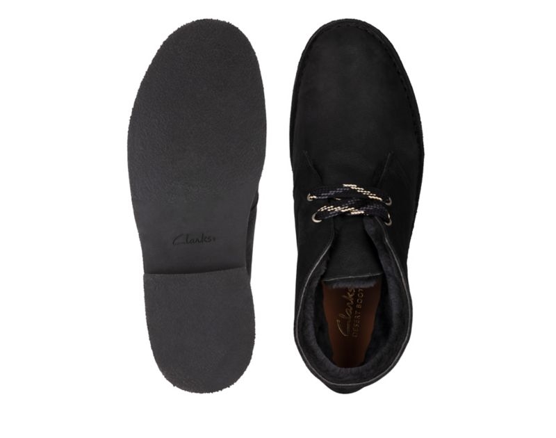 Clarks Lightweight Desert Boots Black Men - India Y5B3914-P4