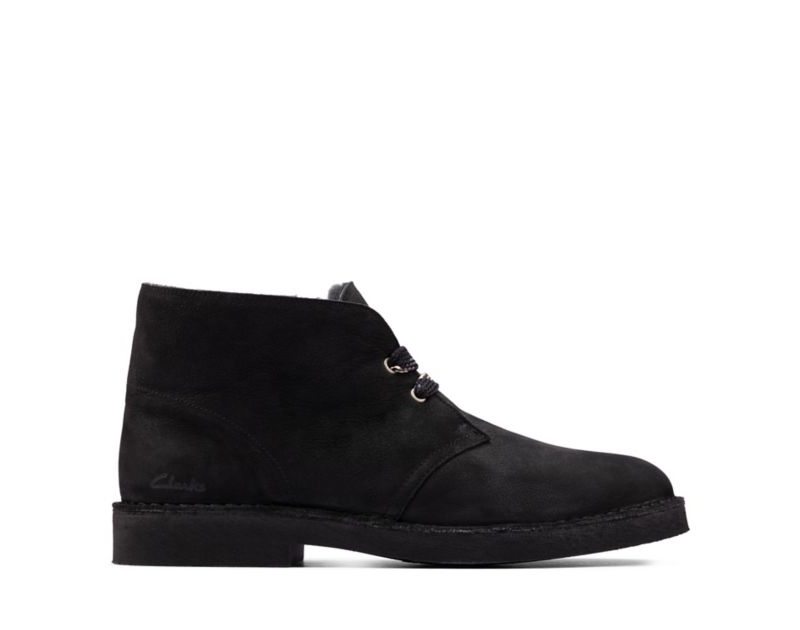 Clarks Lightweight Desert Boots Black Men - India Y5B3914-P4