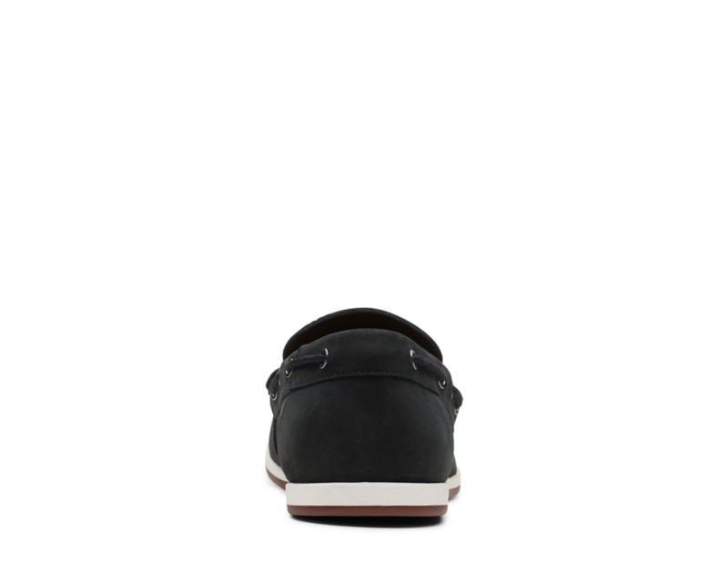 Clarks Morven Sun Loafers Boat Shoes Black Men - India Q0D3553-X6