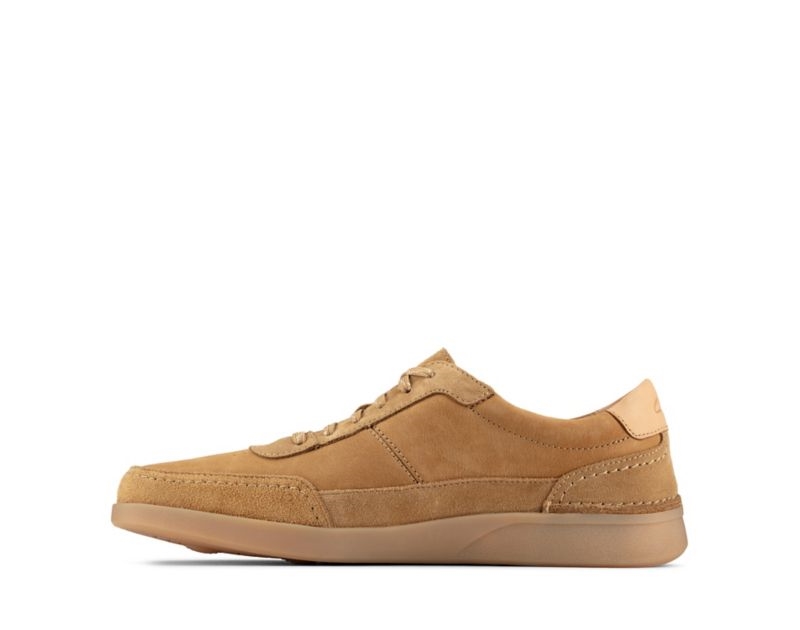 Clarks Oakland Run Trainers Brown Men - India C9Q9755-E7