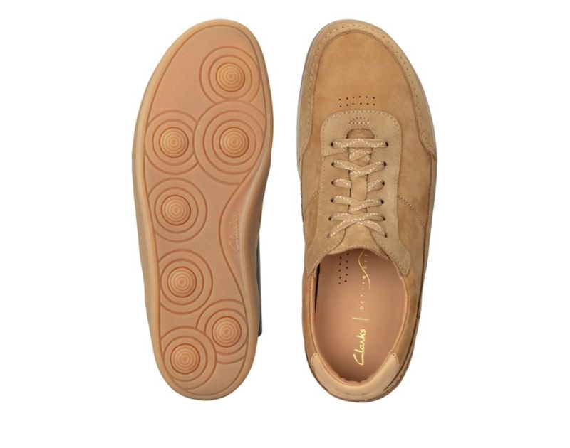 Clarks Oakland Run Trainers Brown Men - India C9Q9755-E7