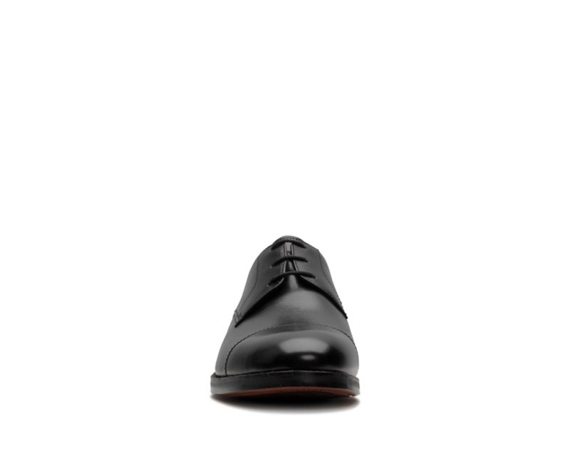 Clarks Oliver Cap Lace-up Shoes Wide Fit Shoes Black Men - India F5G6902-F3