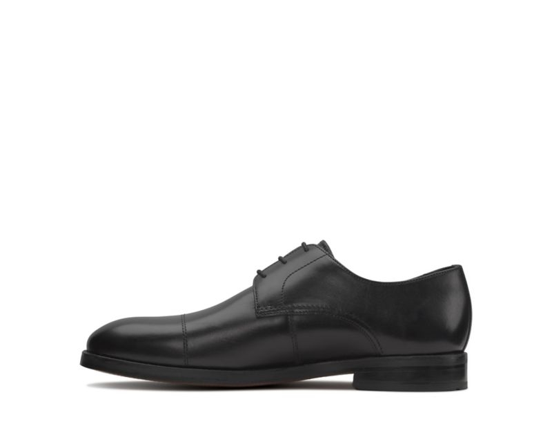 Clarks Oliver Cap Lace-up Shoes Wide Fit Shoes Black Men - India F5G6902-F3
