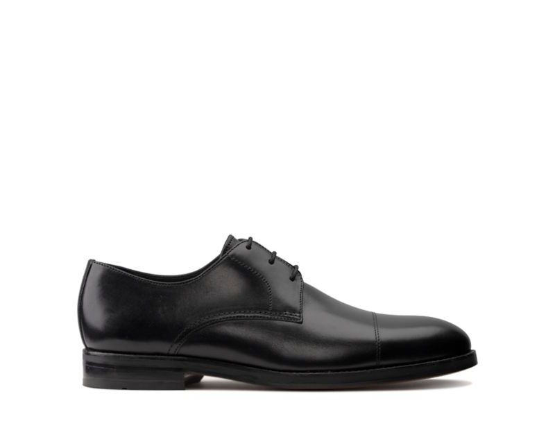 Clarks Oliver Cap Lace-up Shoes Wide Fit Shoes Black Men - India F5G6902-F3