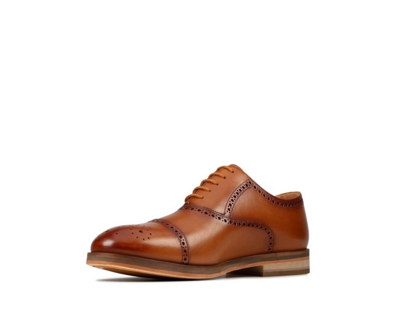 Clarks Oliver Limit Brogues Brown Men - India J6G9572-G5
