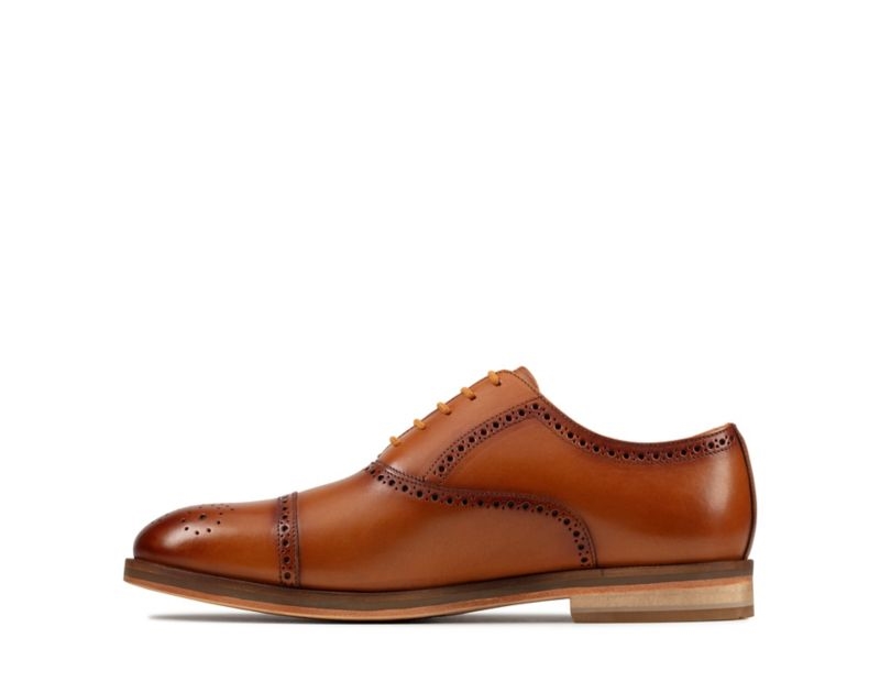 Clarks Oliver Limit Brogues Brown Men - India J6G9572-G5