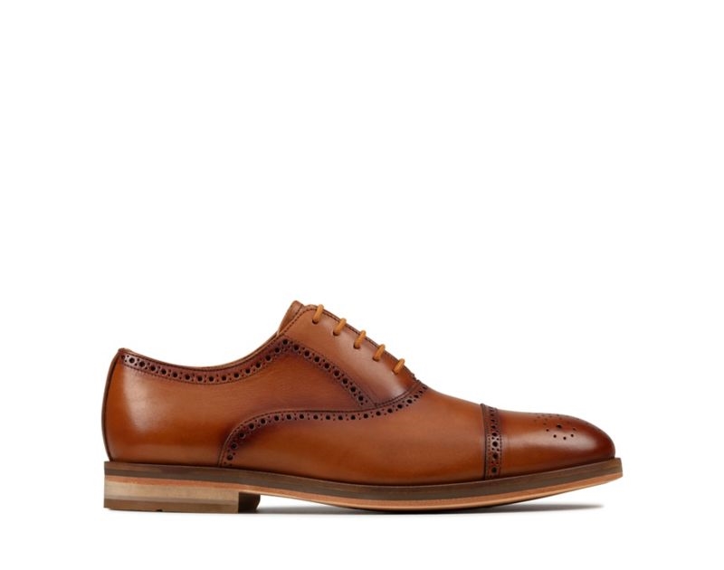 Clarks Oliver Limit Brogues Brown Men - India J6G9572-G5