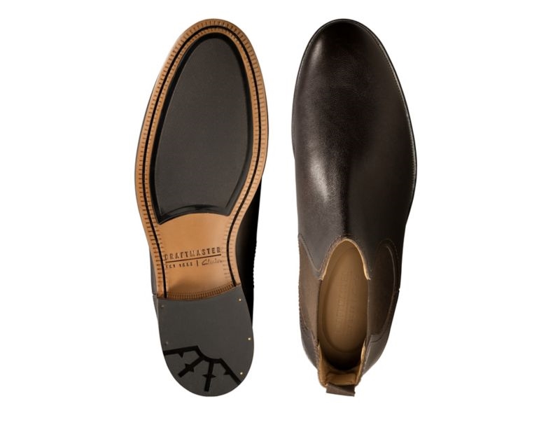 Clarks Oliver Top Chelsea Boots Dark Brown Men - India F2Q5059-E3