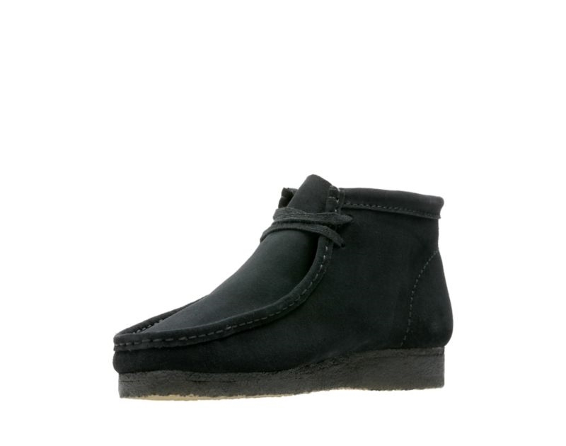 Clarks Originals Wallabee Boots Black Men - India K6U4521-D5