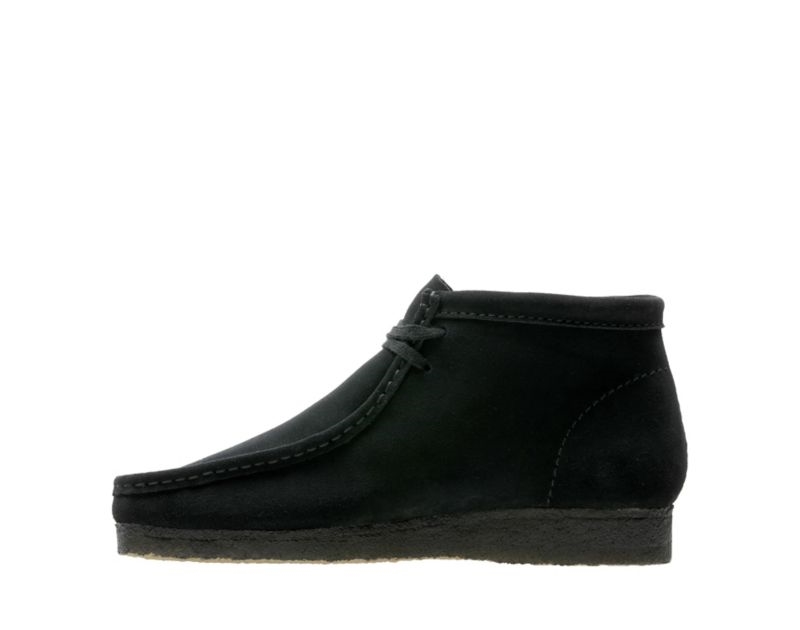 Clarks Originals Wallabee Boots Black Men - India K6U4521-D5