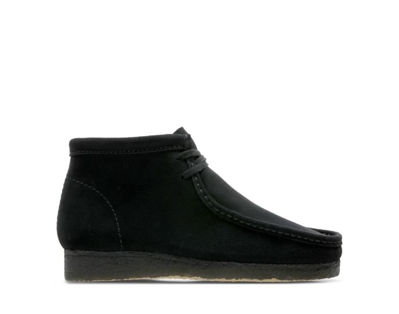 Clarks Originals Wallabee Boots Black Men - India K6U4521-D5
