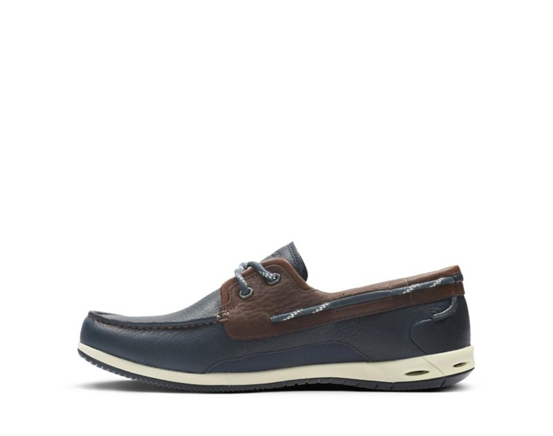 Clarks Orson Harbour Boat Shoes Multicolour Men - India J4N1850-Q5