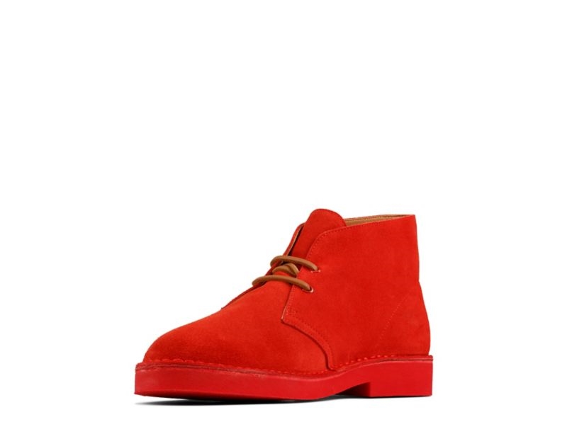 Clarks Ortholite Desert Boots Red Men - India G5H6206-F8