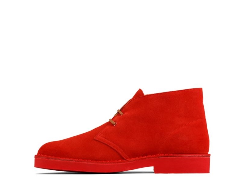Clarks Ortholite Desert Boots Red Men - India G5H6206-F8