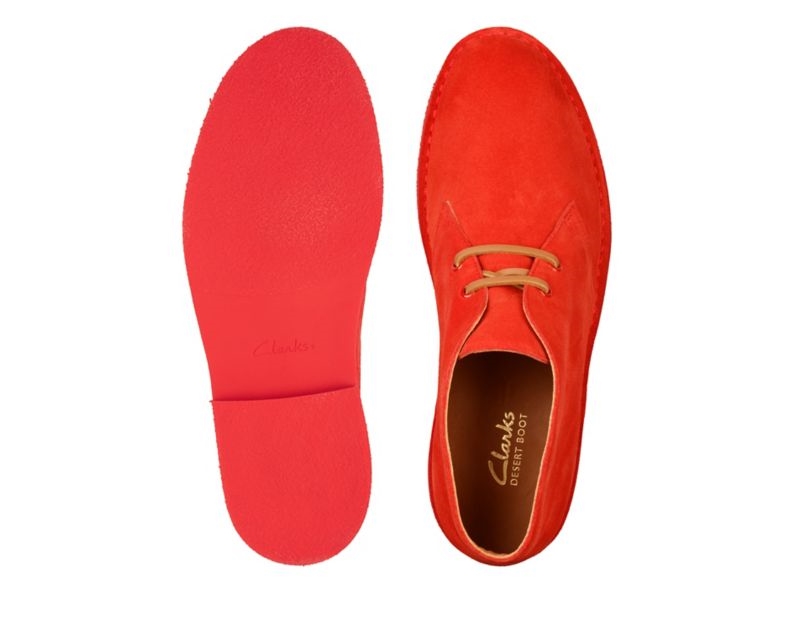 Clarks Ortholite Desert Boots Red Men - India G5H6206-F8