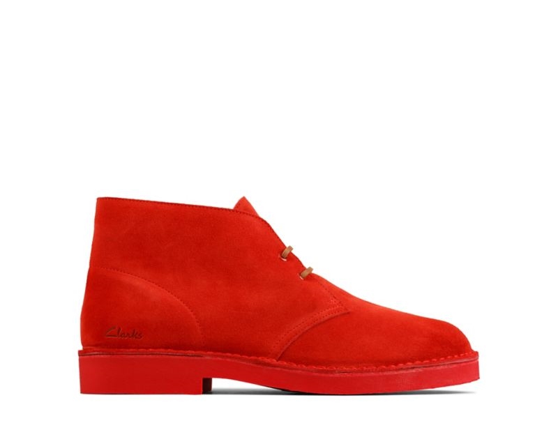 Clarks Ortholite Desert Boots Red Men - India G5H6206-F8