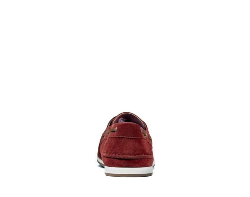 Clarks Pickwell Sail Boat Shoes Red Men - India L6I4062-W7