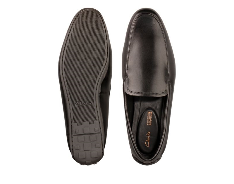 Clarks Reazor Plain Loafers Black Men - India G1S0700-H7