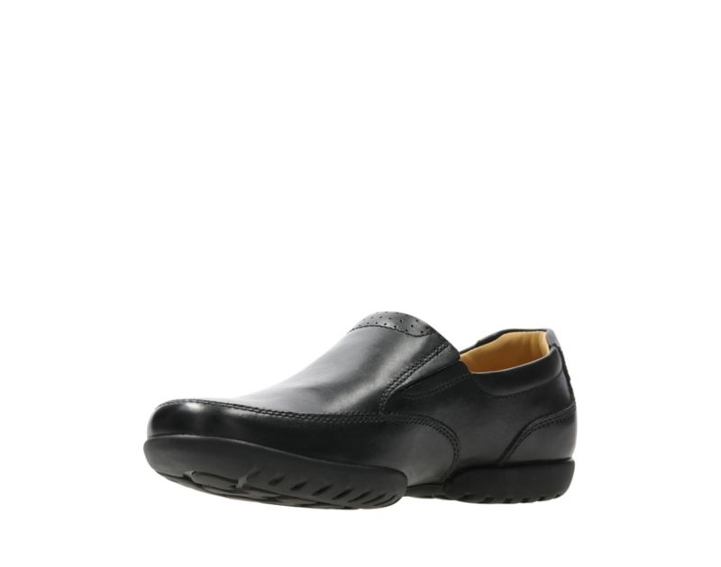 Clarks Recline Free Loafers Wide Fit Shoes Black Men - India G9V7021-U9
